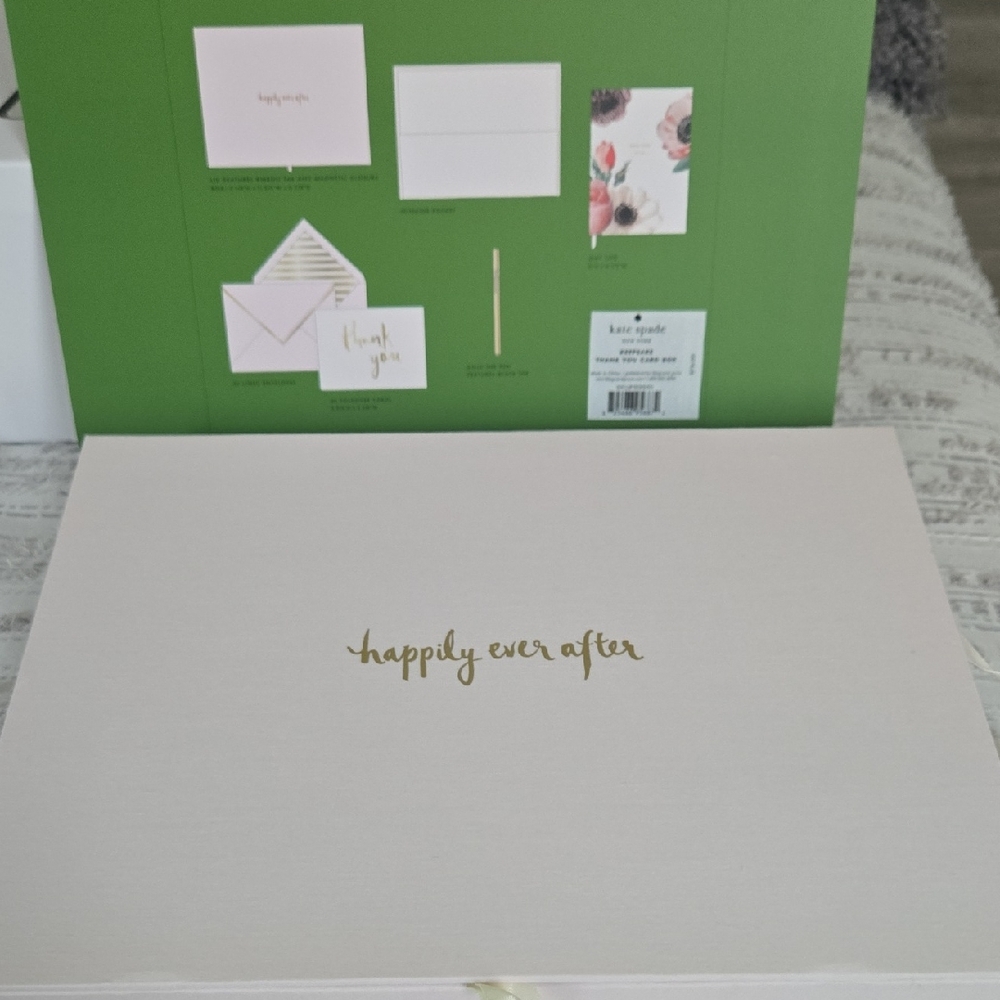 Kate Spade Happily Ever After Card Set - Gold and Green